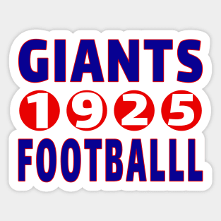 Giants Football 1925 Classic Sticker